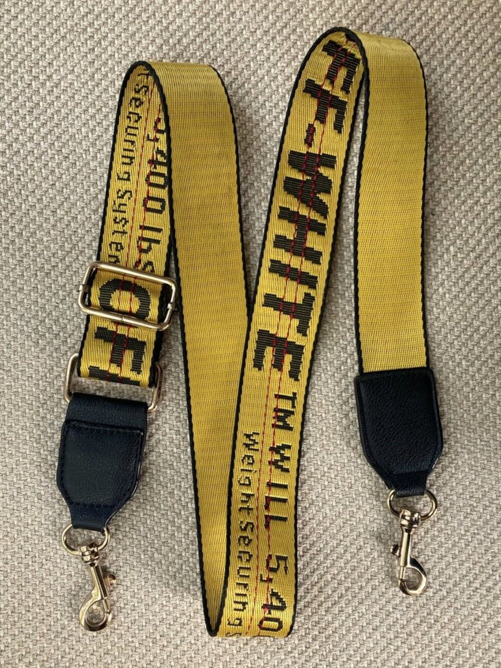 Off-White Crossbody Strap for bag? READ! Yellow, adjustable buckle, STRAP ONLY